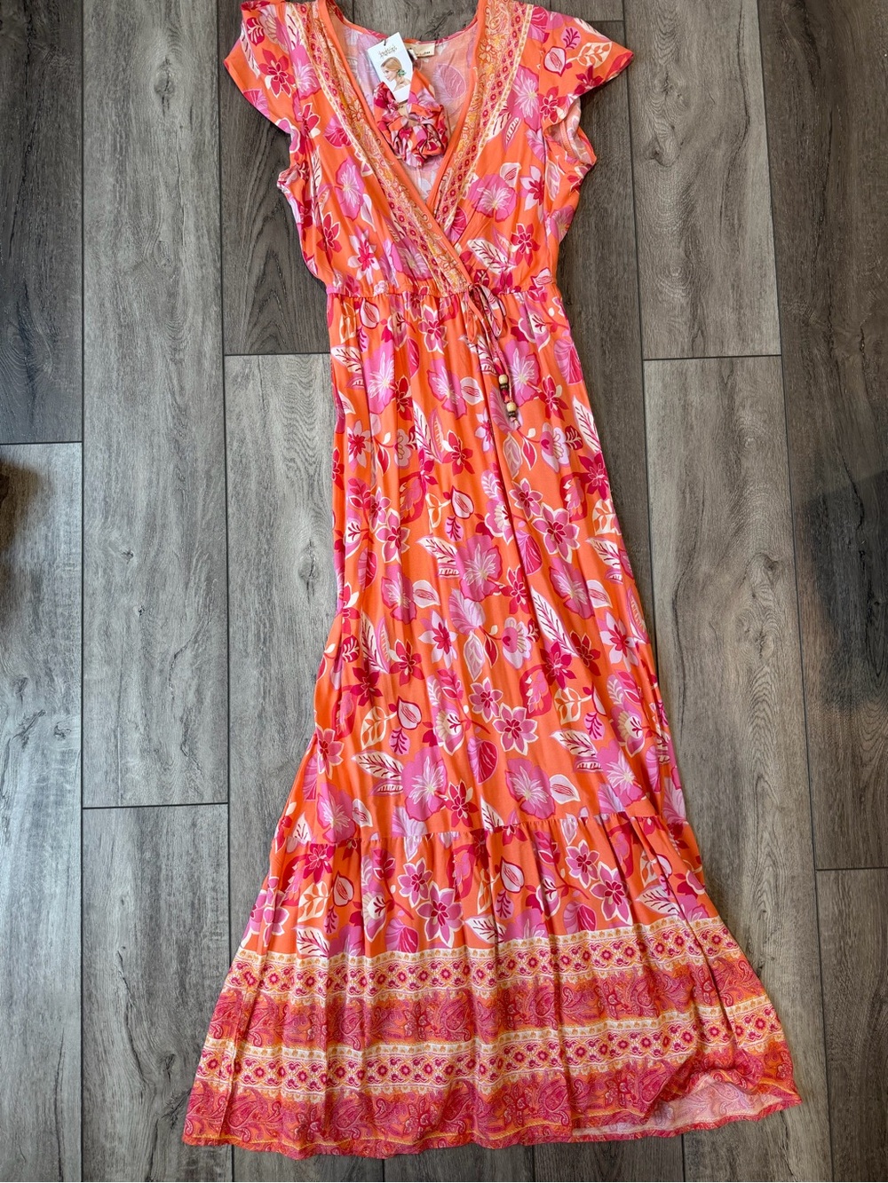 🆕 BeBop- Floral Bohemian Flowy Maxi Dress- Vacation Ready (S)